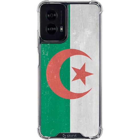 Algeria Flag Distressed Moto G Power 5G (2024) Clear Case
